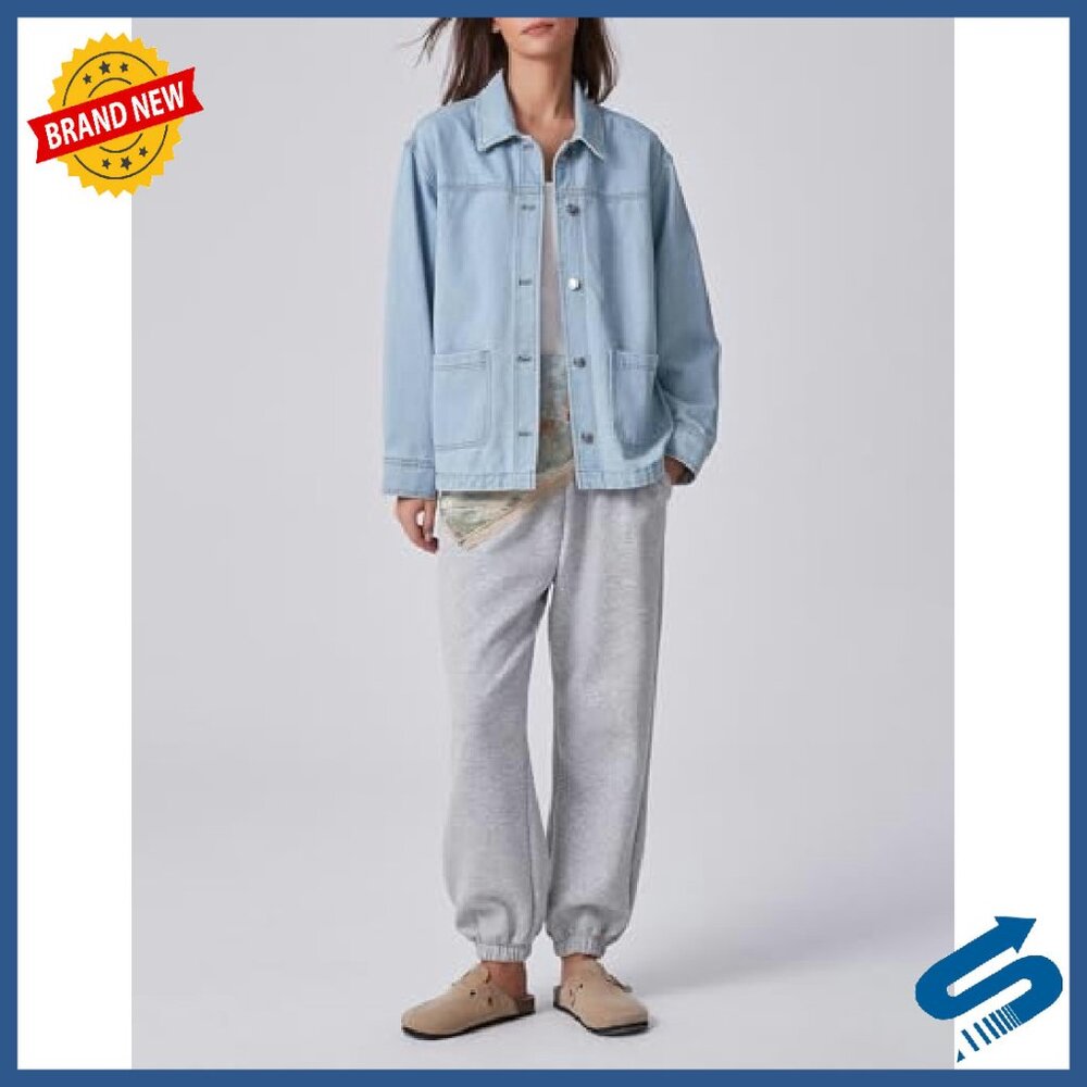 Oversized Denim Jacket Shacket Button Down Long S… - image 3